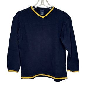 Vintage GAP Boys V-Neck Blue Sweater Large